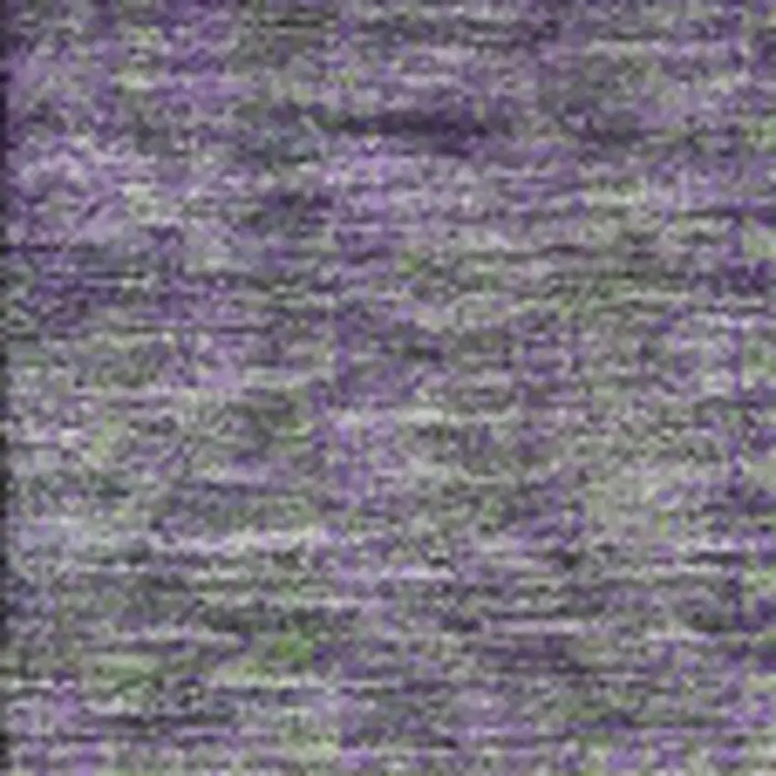 Fern Green And Purple Floral Washable Area Rug With UV Protection Photo 3