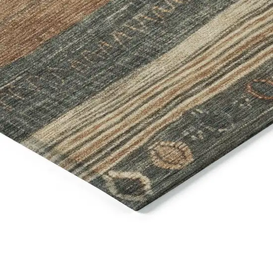 Fern Green And Rust Aztec Washable Indoor Outdoor Area Rug Photo 7
