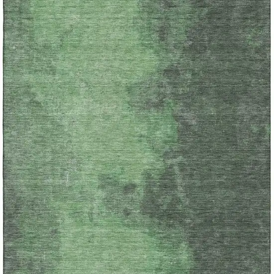 Fern Green And Sage Abstract Washable Area Rug With UV Protection Photo 3