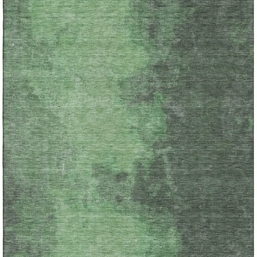 Fern Green And Sage Abstract Washable Area Rug With UV Protection Photo 2