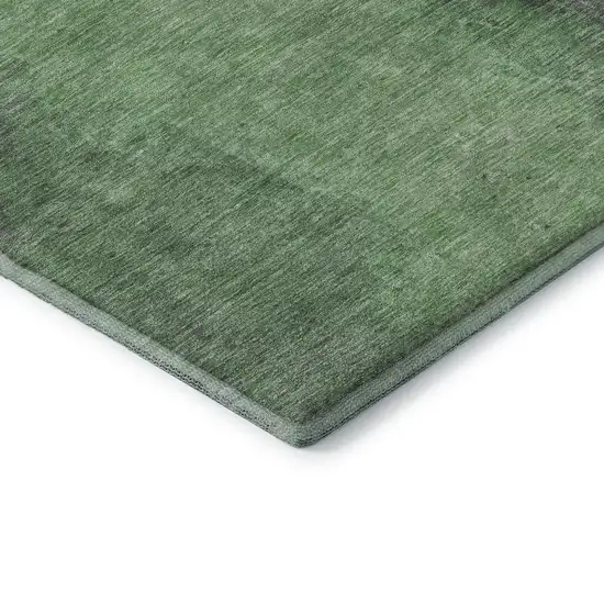 Fern Green And Sage Abstract Washable Area Rug With UV Protection Photo 7