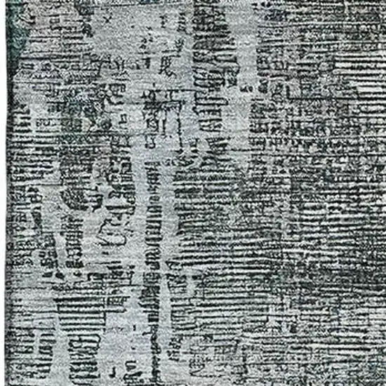 Fern Green Blue And Beige Abstract Washable Area Rug With UV Protection Photo 2