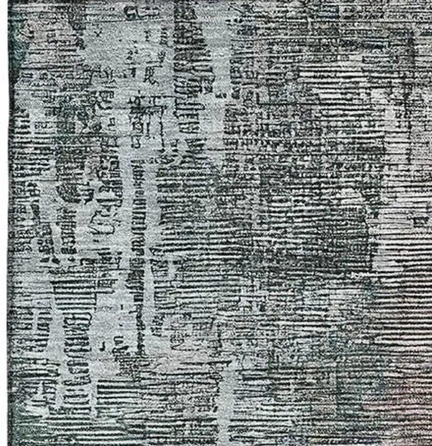 Fern Green Blue And Beige Abstract Washable Area Rug With UV Protection Photo 3