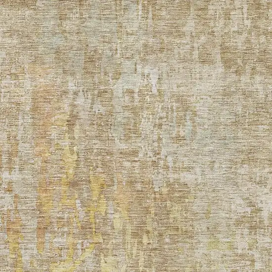 Fern Green Blue And Beige Abstract Washable Area Rug With UV Protection Photo 4