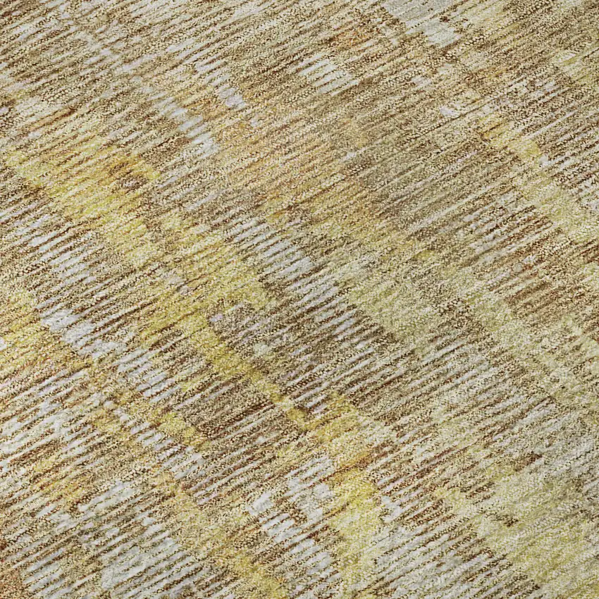 Fern Green Blue And Beige Abstract Washable Area Rug With UV Protection Photo 7