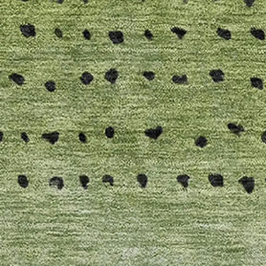 Fern Green Charcoal And Silver Abstract Washable Area Rug With UV Protection Photo 3