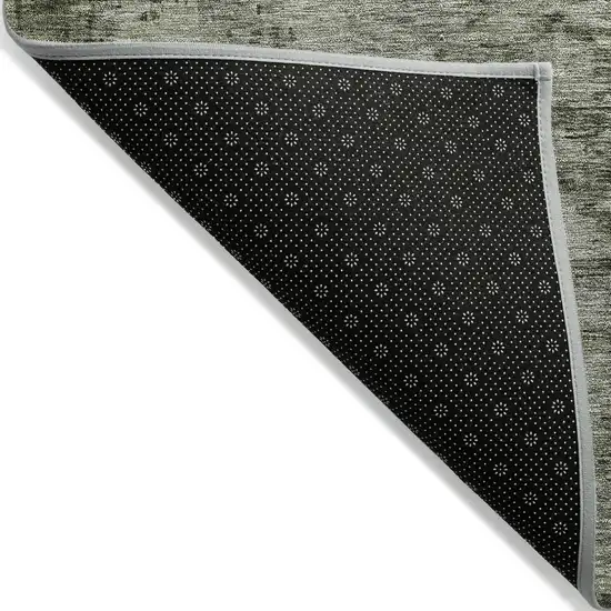 Fern Green Gold And Gray Abstract Washable Indoor Outdoor Area Rug Photo 3