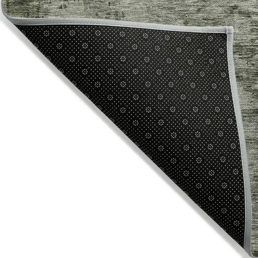 Fern Green Gold And Gray Abstract Washable Indoor Outdoor Area Rug Photo 3