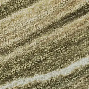 Photo of Fern Green Gray And Ivory Striped Washable Area Rug With UV Protection