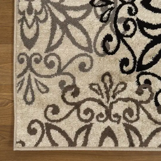 Floral Medallion Stain Resistant Area Rug Photo 4