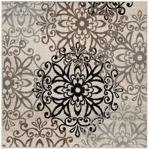 Photo of Floral Medallion Stain Resistant Area Rug