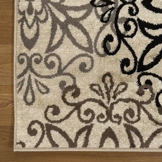 Floral Medallion Stain Resistant Area Rug Photo 4