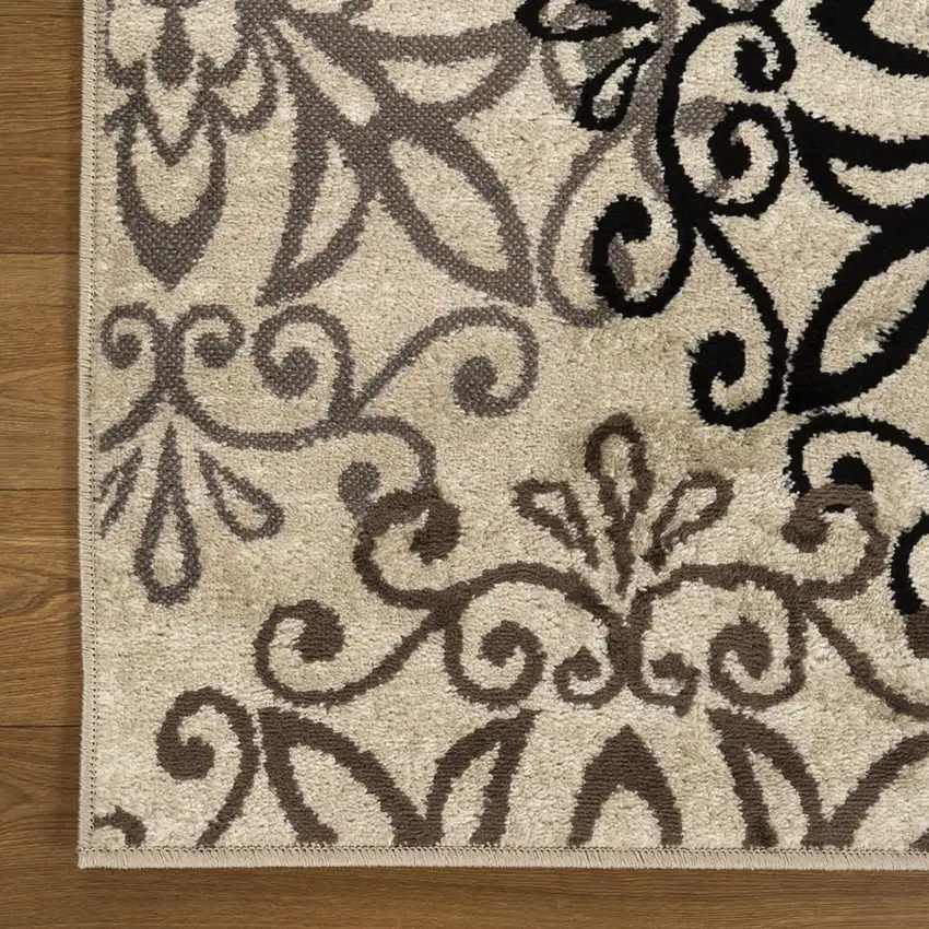 Floral Medallion Stain Resistant Area Rug Photo 4
