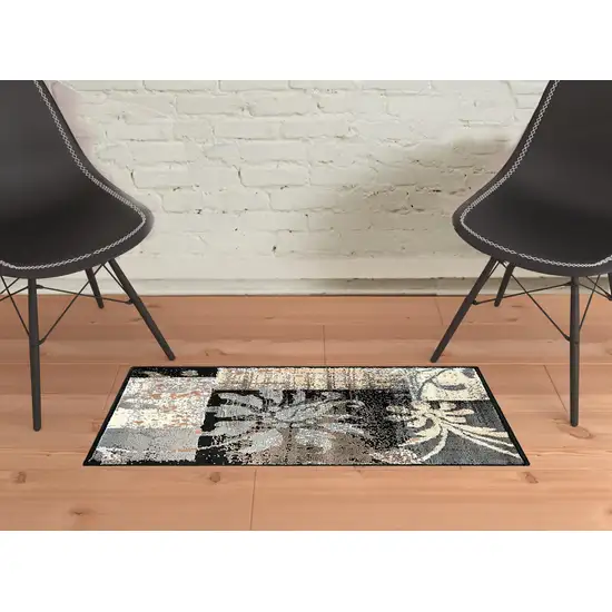 Floral Power Loom Distressed Stain Resistant Area Rug Photo 7