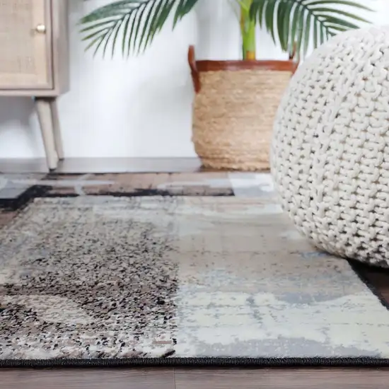 Floral Power Loom Distressed Stain Resistant Area Rug Photo 6