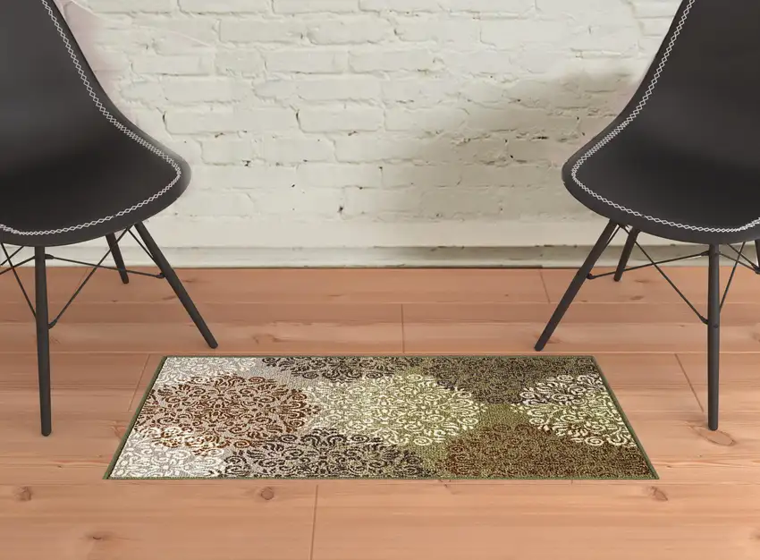 Floral Power Loom Non Skid Area Rug Photo 6