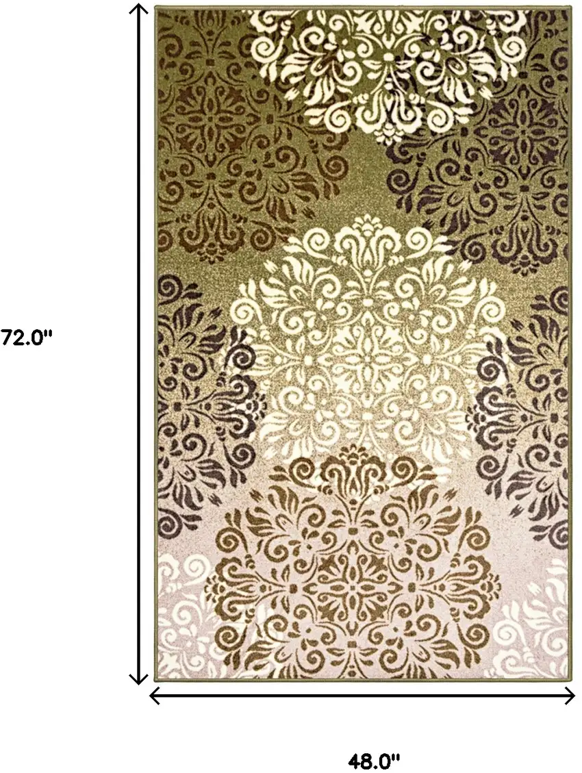 Floral Power Loom Non Skid Area Rug Photo 7