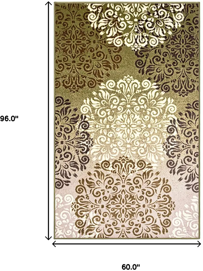 Floral Power Loom Non Skid Area Rug Photo 7