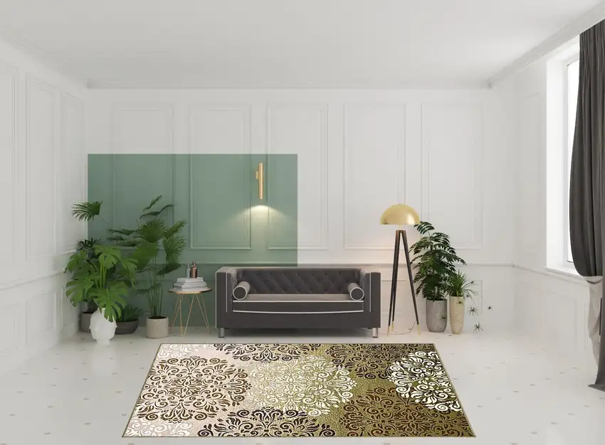 Floral Power Loom Non Skid Area Rug Photo 8