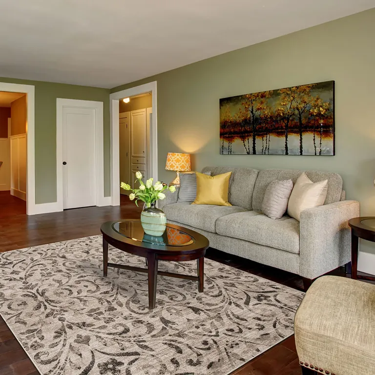 Floral Vines Power Loom Stain Resistant Area Rug Photo 2