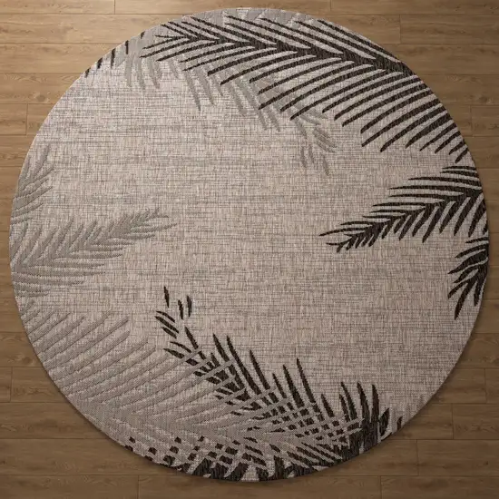 Floral Washable Round Rug Photo 8