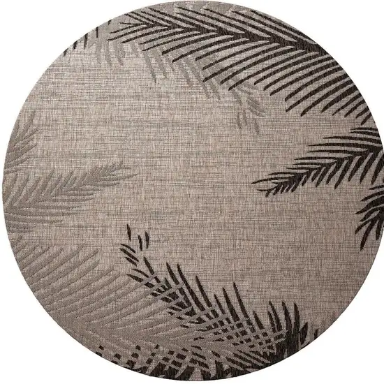 Floral Washable Round Rug Photo 5
