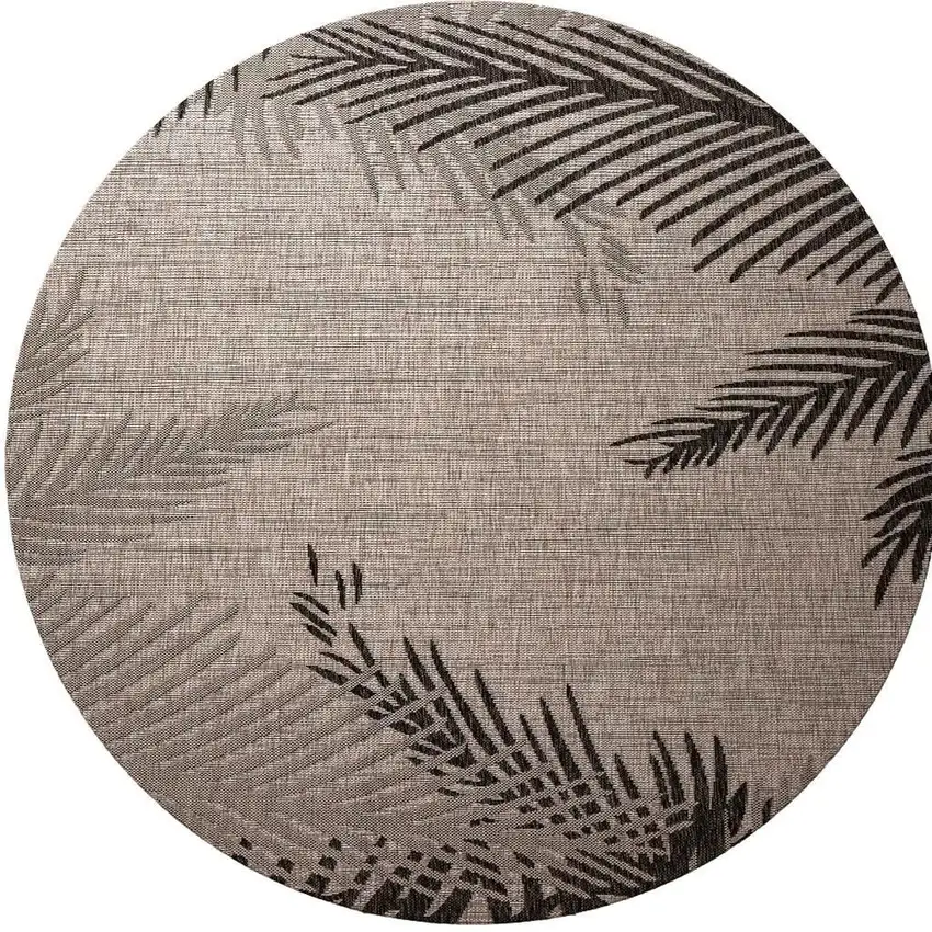 Floral Washable Round Rug Photo 5
