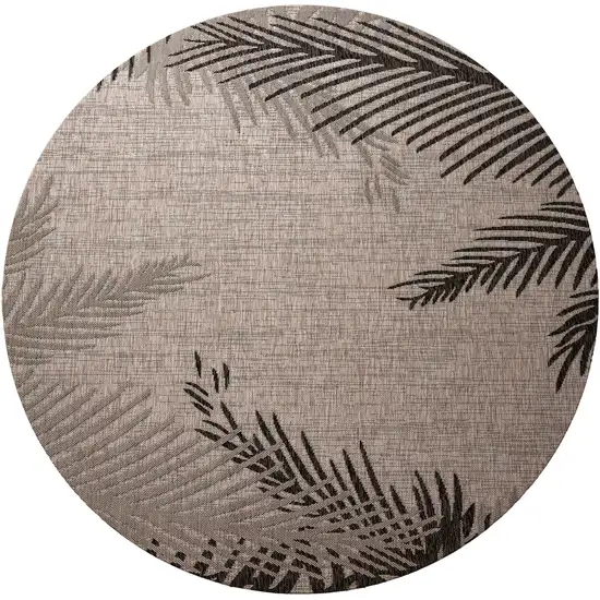 Floral Washable Round Rug Photo 2