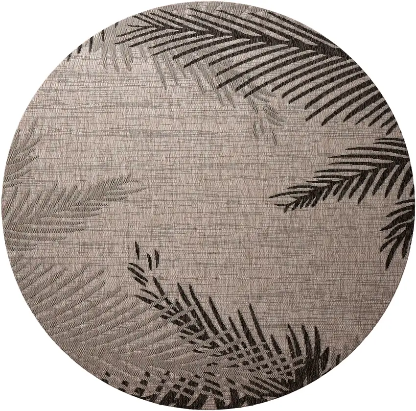 Floral Washable Round Rug Photo 2