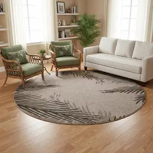 Photo of Floral Washable Round Rug
