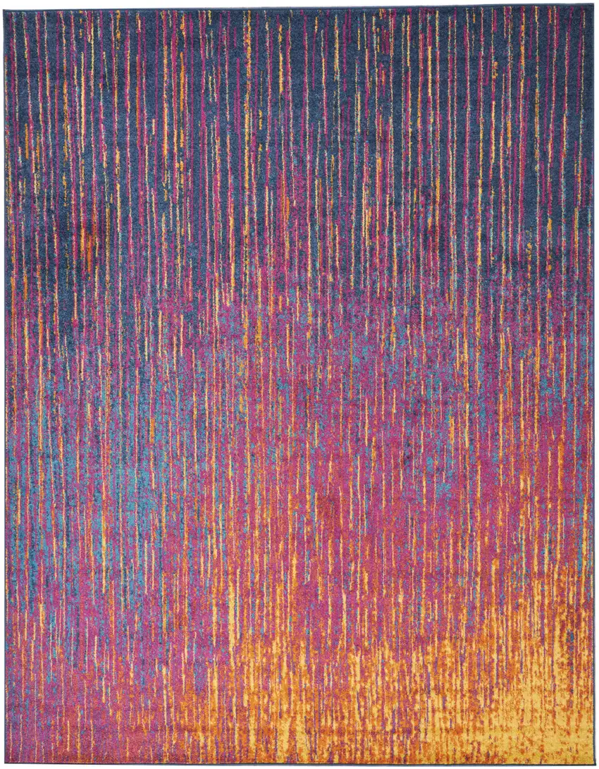Fuchsia Abstract Power Loom Area Rug Photo 1