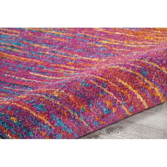 Fuchsia Abstract Power Loom Area Rug Photo 7