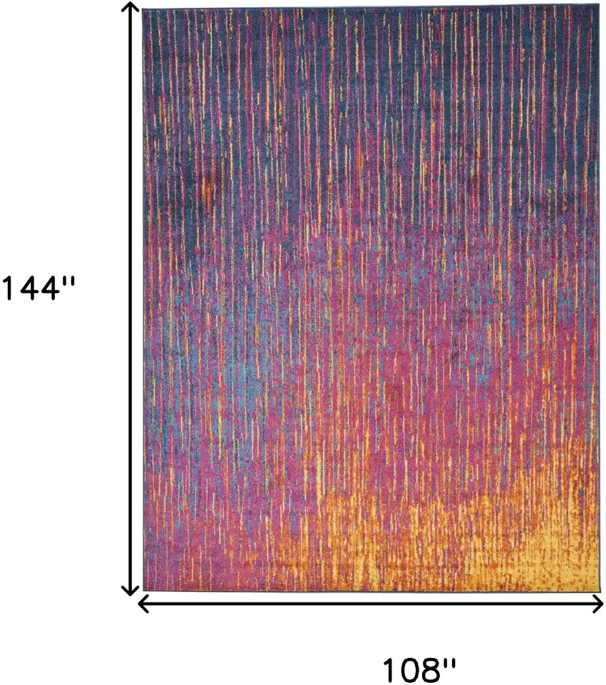 Fuchsia Abstract Power Loom Area Rug Photo 5
