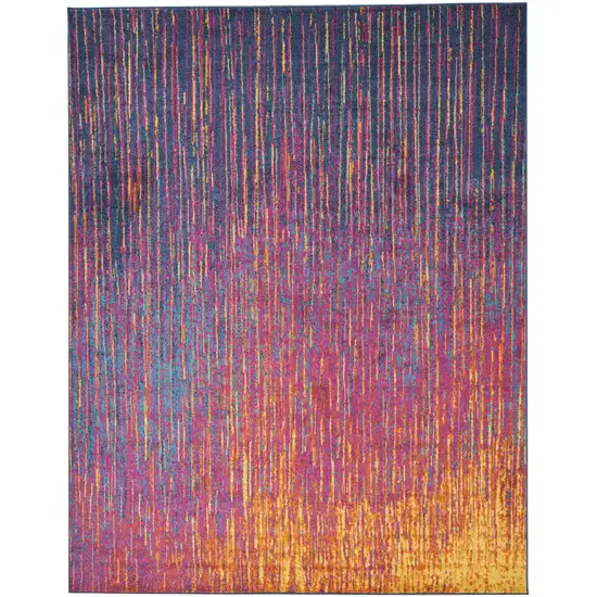Fuchsia Abstract Power Loom Area Rug Photo 2