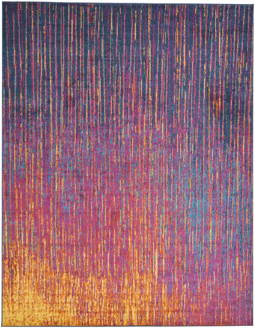 Fuchsia Abstract Power Loom Area Rug Photo 4