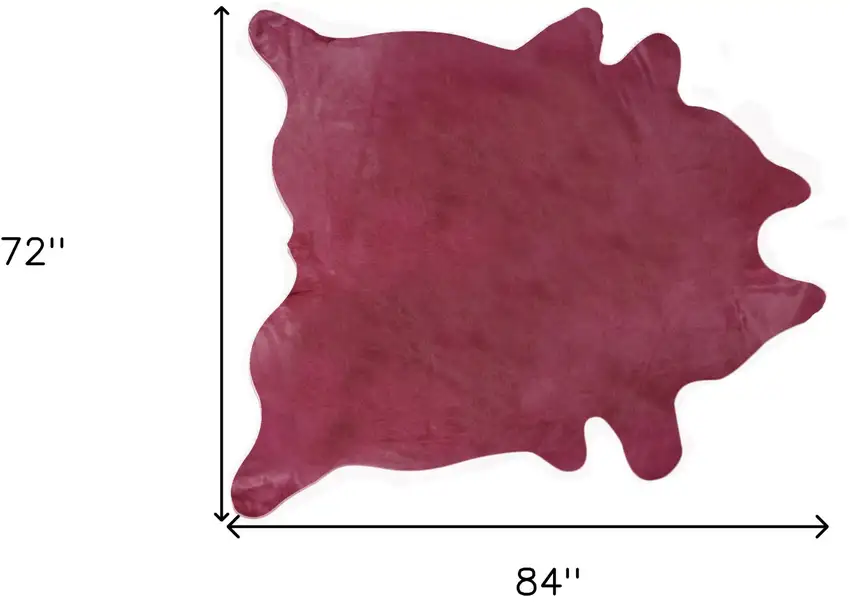 Fuchsia Cowhide Hand Knotted Area Rug Photo 5