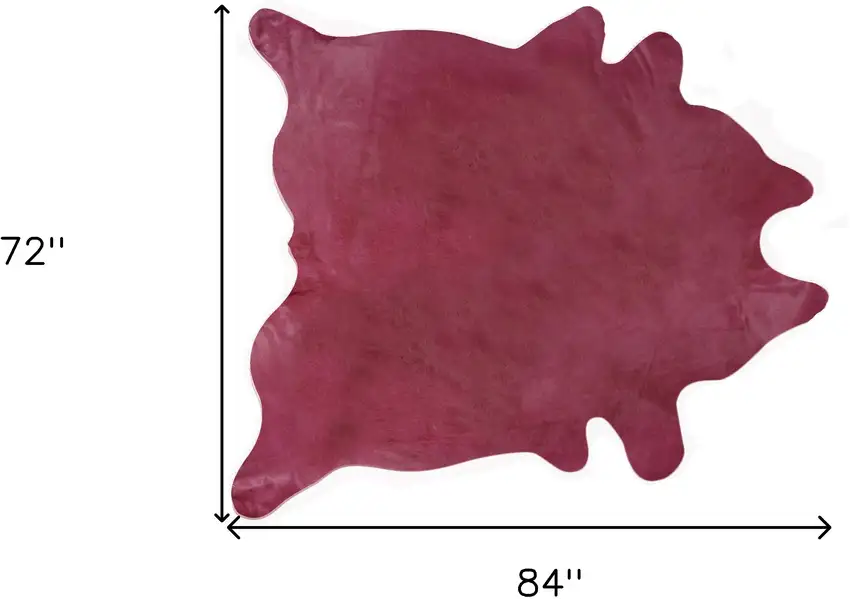 Fuchsia Cowhide Hand Knotted Area Rug Photo 5