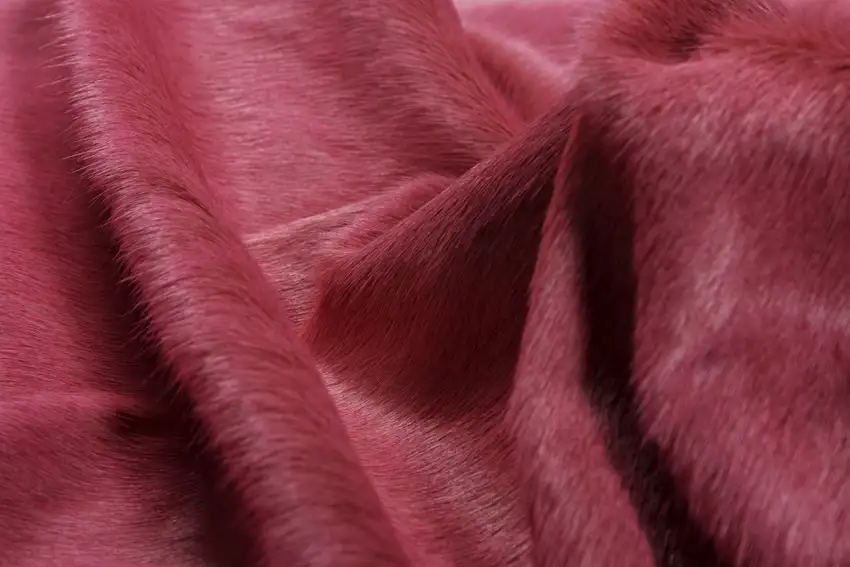 Fuchsia Cowhide Hand Knotted Area Rug Photo 6