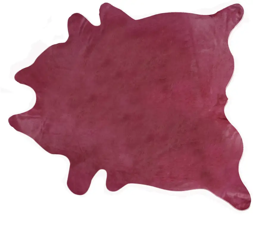 Fuchsia Cowhide Hand Knotted Area Rug Photo 3