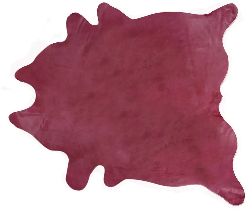 Fuchsia Cowhide Hand Knotted Area Rug Photo 3