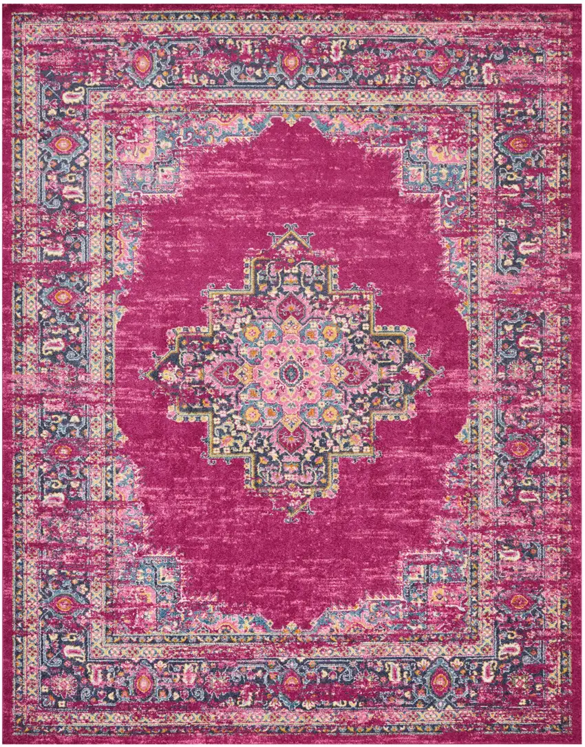 Fuchsia Power Loom Area Rug Photo 2