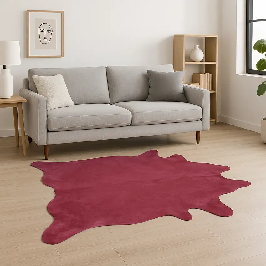 Fuchsia Cowhide Area Rug Photo 1