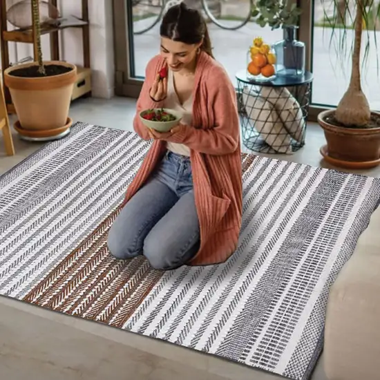 Geometric Handmade Indoor Outdoor Area Rug Photo 6