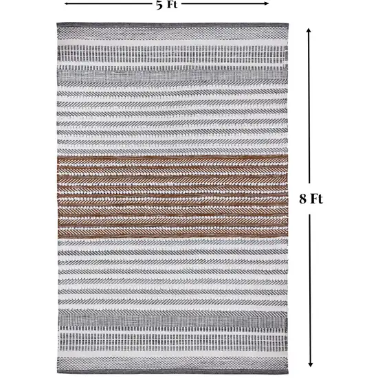 Geometric Handmade Indoor Outdoor Area Rug Photo 7
