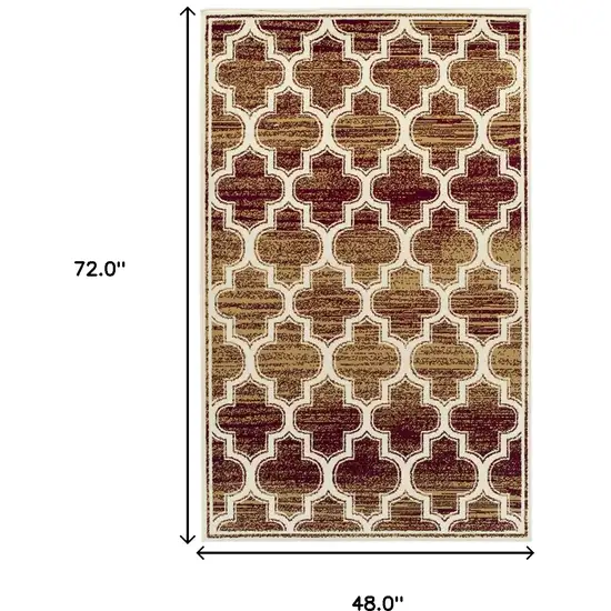 Geometric Stain Resistant Area Rug Photo 8