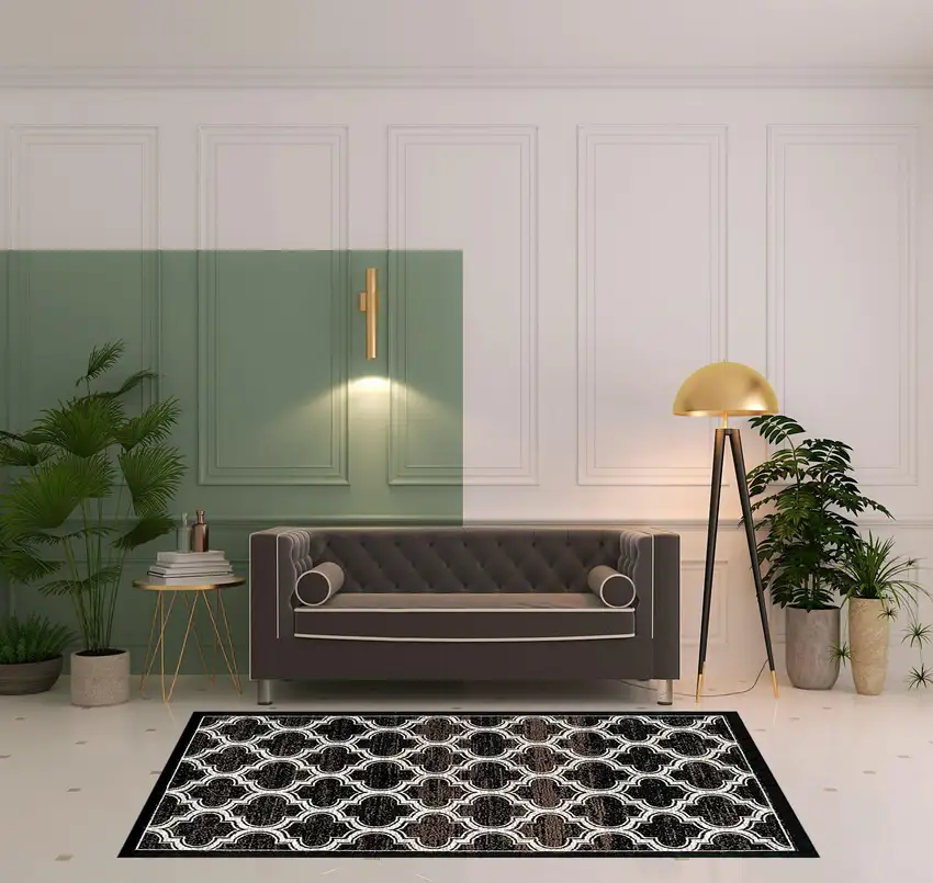 Geometric Stain Resistant Area Rug Photo 7