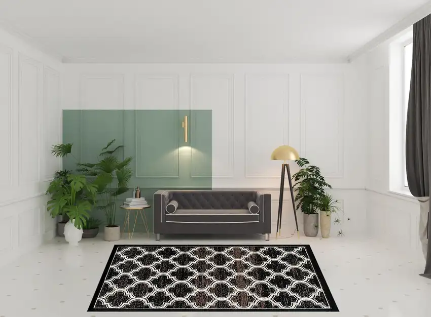 Geometric Stain Resistant Area Rug Photo 7