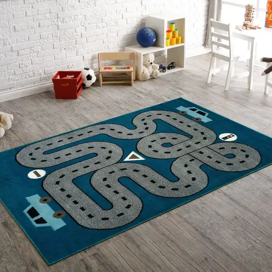 Geometric Washable Area Rug Photo 6