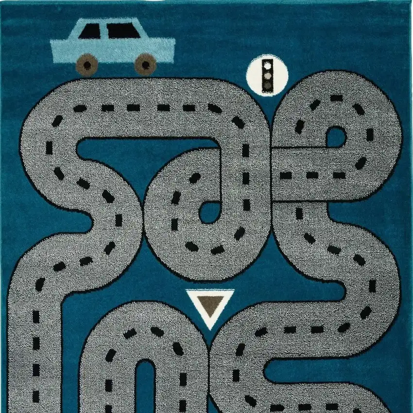 Geometric Washable Area Rug Photo 5