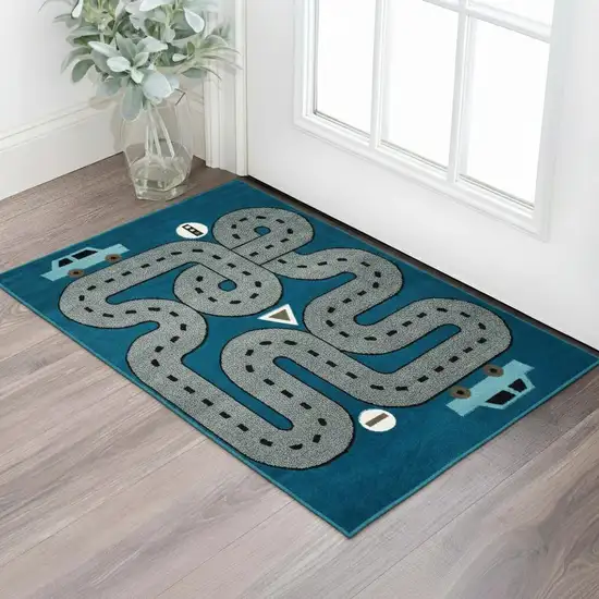 Geometric Washable Area Rug Photo 1